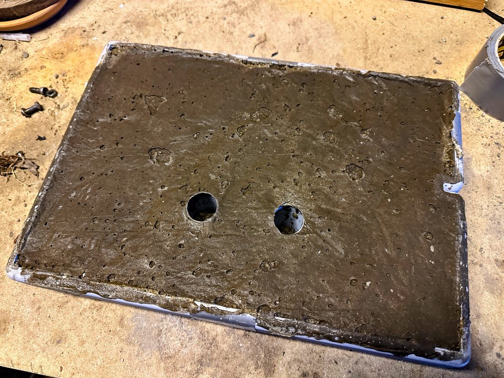 Uncovering after 2 weeks of curing